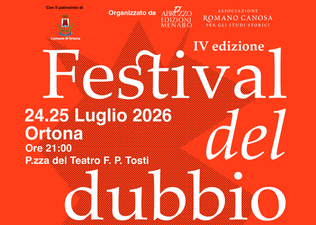 Il Festival del dubbio a Ortona 24 e 25 luglio ore 21:00 tra mondo adolescenziale e crescita personale